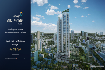 Majestic 3, 4 and 5 bed residences starting at Rs 2.75 Cr at Omkar Alta Monte, Malad, Mumbai
